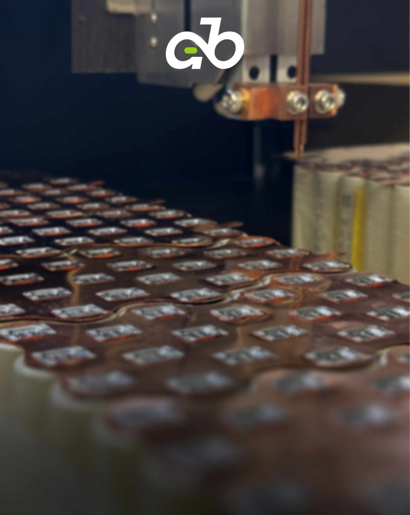 Welded high-performance battery pack for e-bikes, showcasing custom parts and setup