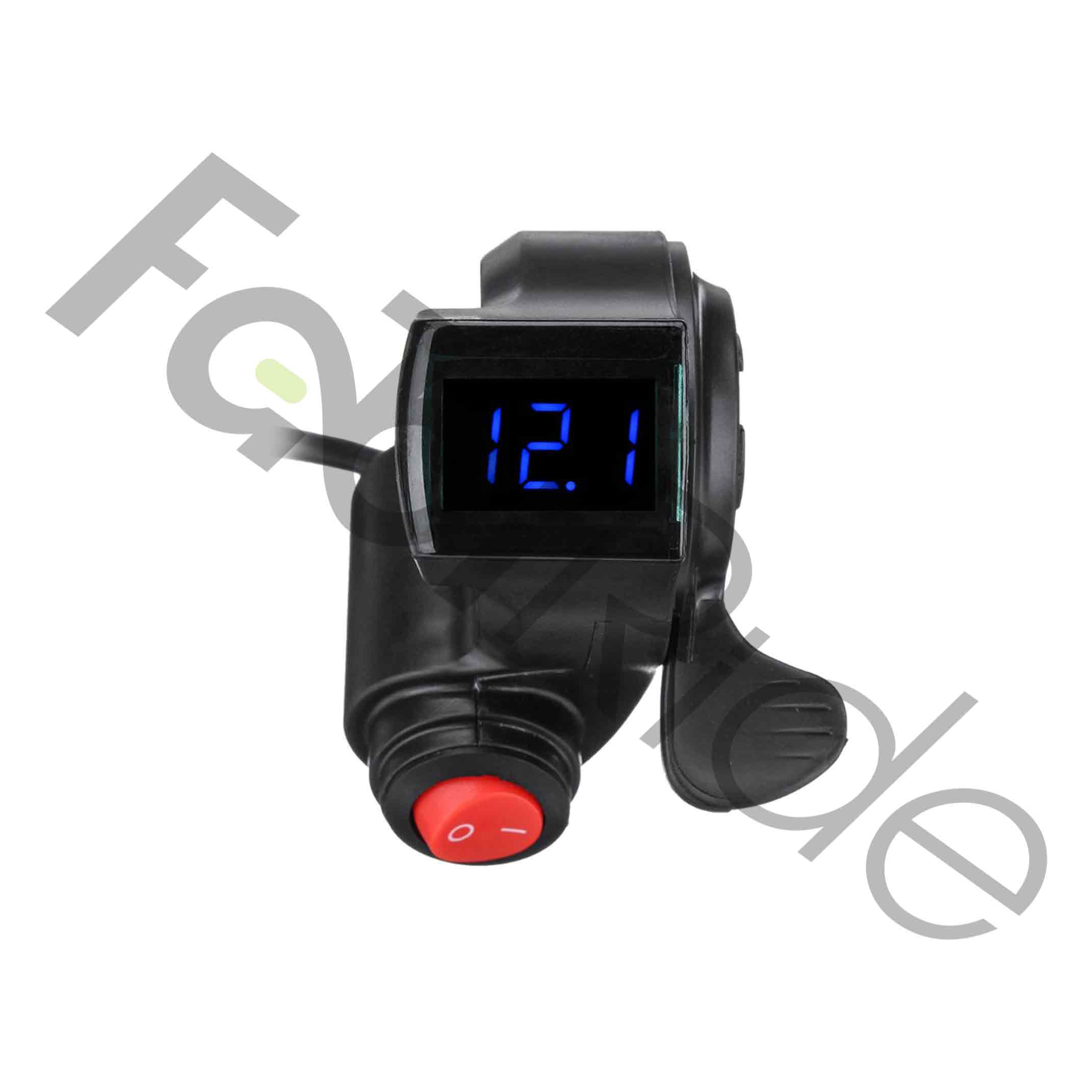 Akceleracijos rankena su indikatoriumi ir mygtuku | Gazo rankena (12–84 V) – Image 2