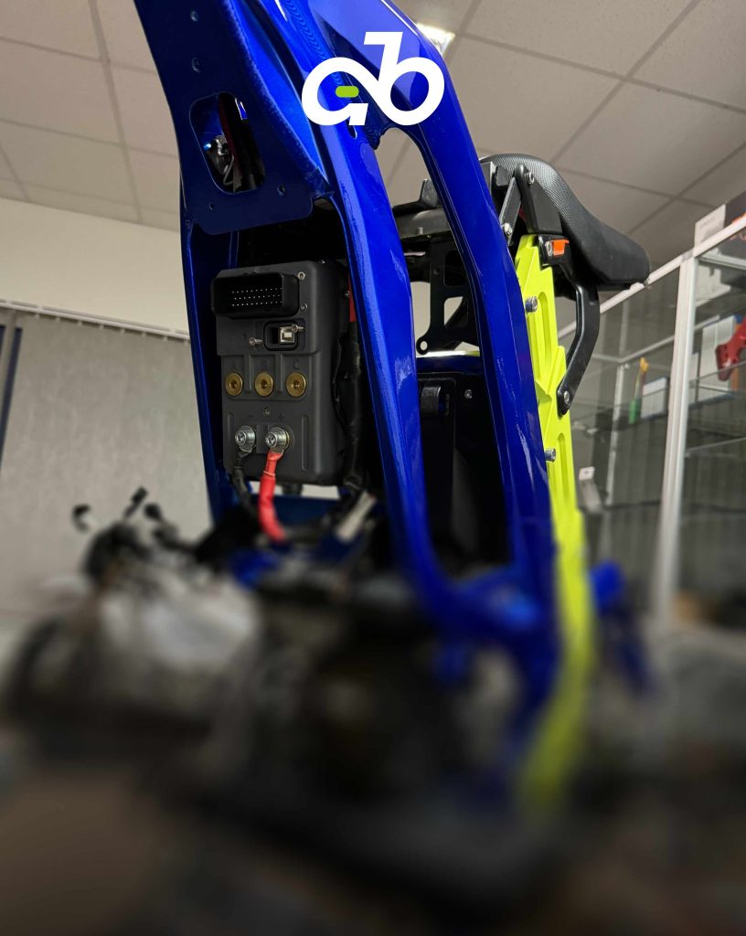 Custom SurRon build with powerful controller, custom parts, and powder coating.