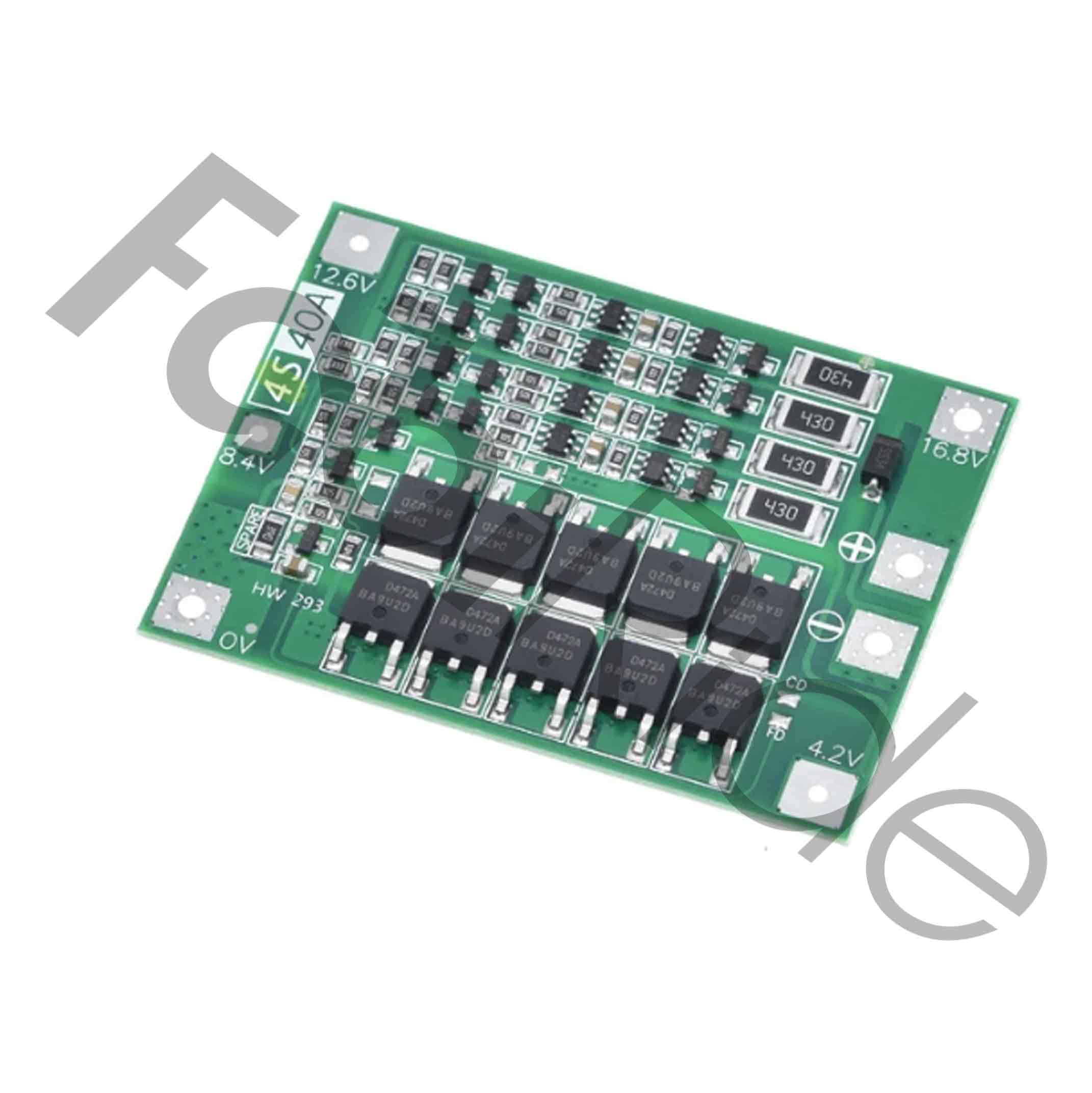 Carte de protection BMS 4S 14,4V 40A pour packs Li-ion et Li-Po
