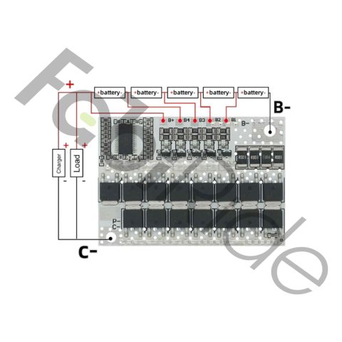 Carte de protection BMS 5S 18V 100A pour packs Li-ion et Li-Po