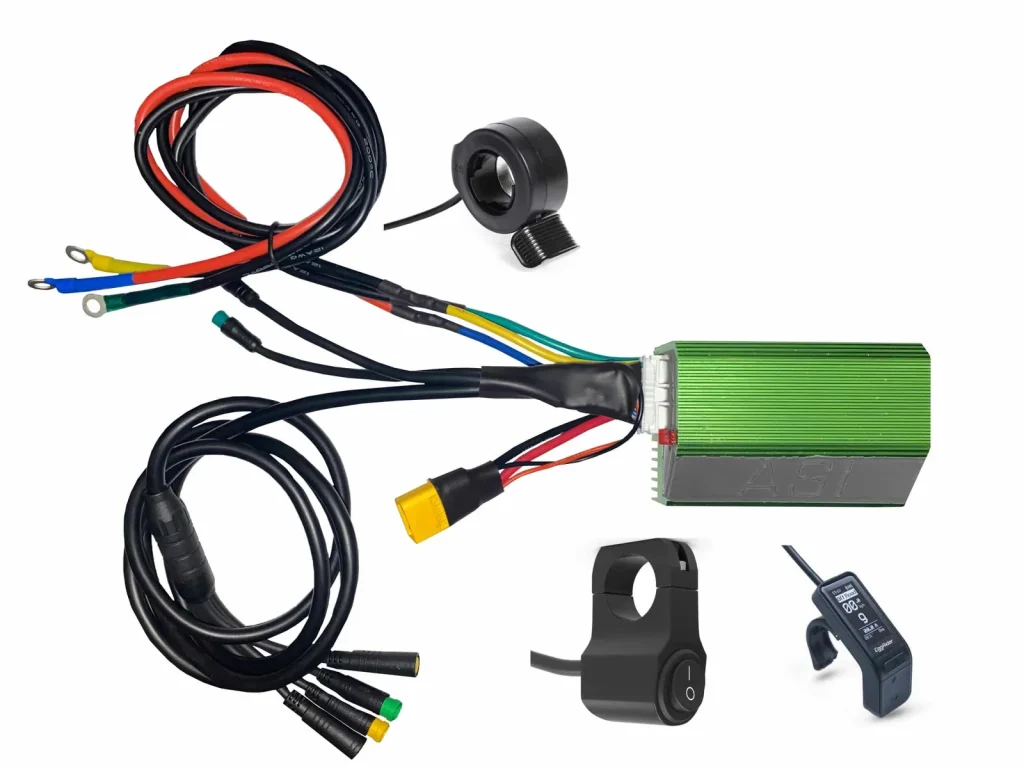 Kit ASI BAC855 pour INOKIM OX avec l'écran Eggrider V2, le bouton marche/arrêt et la gâchette d'accélérateur