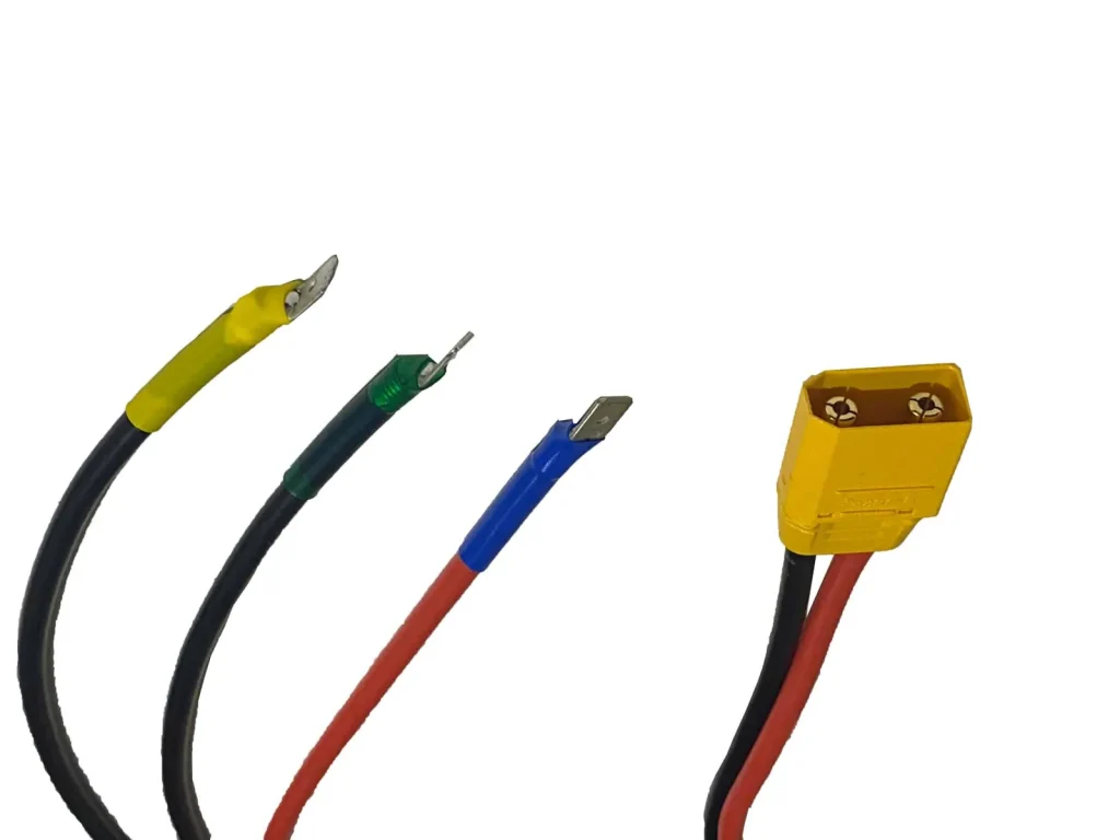 Câbles de phase du moteur et prise batterie XT90 du kit ASI BAC855 pour BBSHD